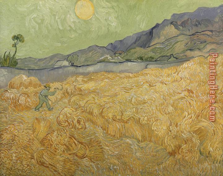 Vincent van Gogh Wheatfield with Reaper